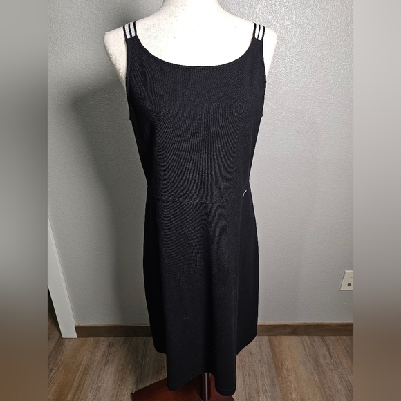 CK Casual Every Day Black and White 100% Cotton Tank Dress Fit & Flare Size 8 - Picture 4 of 12